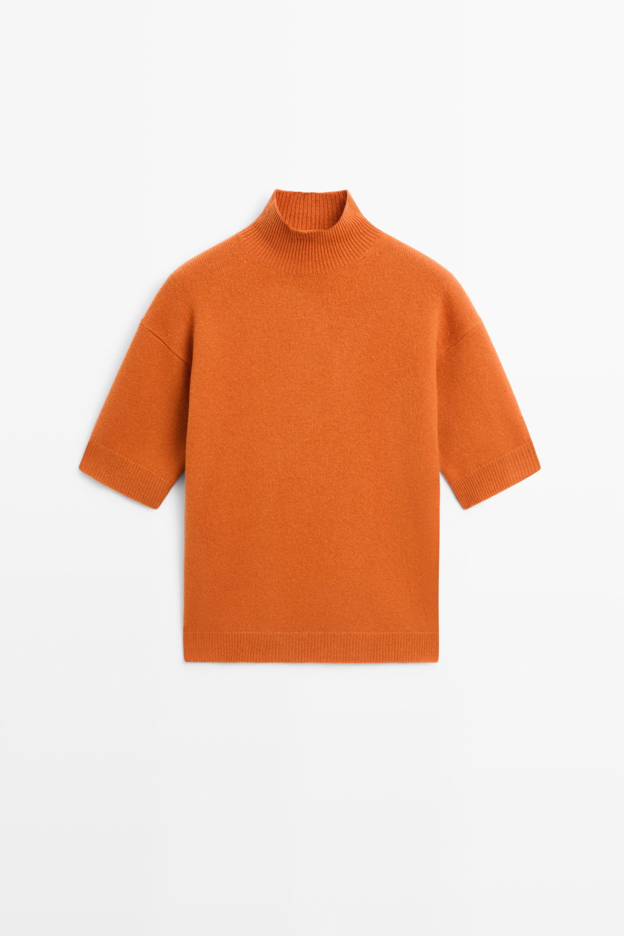 Oversize short sleeve knit sweater